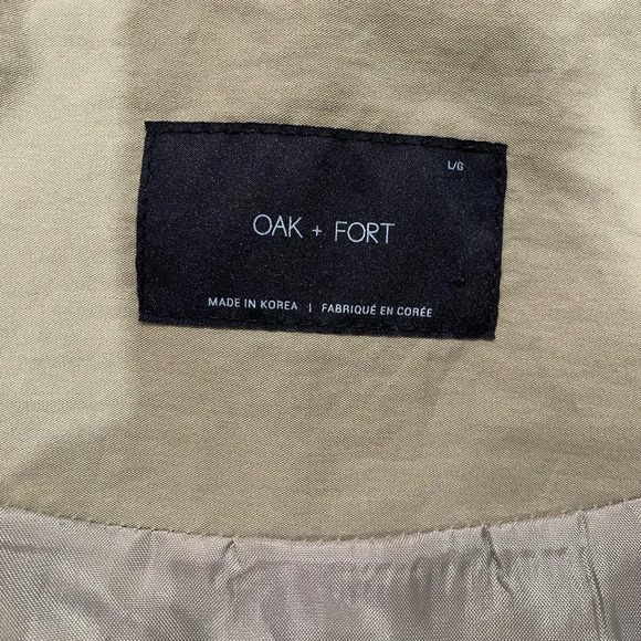 Oak + Fort oversized women's trench jacket, size large - Picture 12 of 13